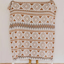 GobekUsa Boho Geometric Pattern Summer Blanket