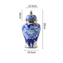 GobekUsa Blue White Porcelain General Jar Vase Handicraft Home Decoration Ornaments