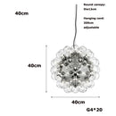 GobekUsa Glass Bubble Kitchen Island Chandelier: LED Hanging Lamps for Dinning Room