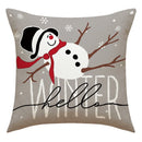 GobekUsa Christmas Pillowcase: Santa Claus Snowman Print for Living Room Sofa Decor