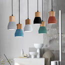 GobekUsa Cement LED Pendant Lamp Industrial Decor Bedroom Living Room Bar Cafe