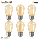 GobekUsa Amber Plastic Bulbs: Waterproof 2700K LED E27 String Light for Patio Outdoor Decor