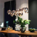 GobekUsa Bubble Glass Chandeliers Pendant Lights for Kitchen Island and Dining Room