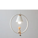 GobekUsa Iron Ring Pendant Lights Children Bedroom Hanging Lamps LED Bird Fixtures