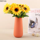 GobekUsa Gradient Ceramic Vase Cylinder Desk Decoration Floral Vases Modern Room Decor
