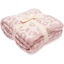 GobekUsa Leopard Print Knitted Fleece Blanket: Super Soft & Lightweight for Sofa Nap