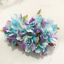 GobekUsa Blue Flower Cherry Stamen Berries Bundle for DIY Christmas Wedding Decor