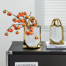 GobekUsa Gold Handbag Vase: Creative Ceramic Floral Arrangement Terrarium Home Decor