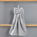GobekUsa Bowknot Coral Velvet Microfiber Hand Towels: Soft, Quick Dry, Absorbent Cleaning Cloth