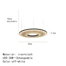 GobekUsa Dix Heures Round Fabric LED Pendant Light for Parlor, Hotel, and Dining Room