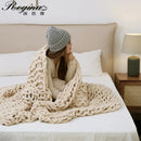 GobekUsa Cozy Chenille Chunky Knit Blanket - Soft Decorative Throw for Bed, Sofa, Living Room - Summer Quilt or Rug Alternative