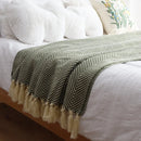 GobekUsa Geometric Knitted Blanket - Soft and Cozy Classic Decor for Home and Hotel Use