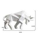 GobekUsa Geometric Bison Sculpture Resin Home Office Modern Decor Tabletop Figurine