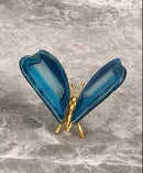 GobekUsa Agate Butterfly Ornament Brass Insect Statue Home Decoration