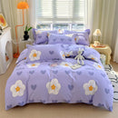 GobekUsa Cotton Stripe Comforter Cover Set for Single Double Bed - Autumn Winter