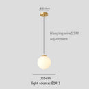 Modern White Globe Glass Pendant Light in Gold, Black, or Silver