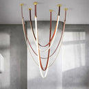 GobekUsa LED Long Strip Chandelier for Modern Living Room and Villa