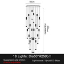 GobekUsa LED Chandeliers Modern Staircase Ceiling Pendant Lighting Luxury Living Room Decor