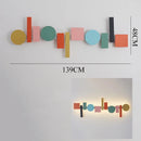 GobekUsa Geometric Flush Mount Macaron Lamp for Living Room Bedside Lighting