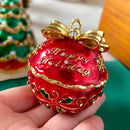 GobekUsa Christmas Jewelry Trinket Box Wedding Ring Holder Dressing Table Decoration Gift
