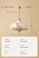GobekUsa Gold Lustre Medieval Fabric Pendant Lights LED E27 for Home Decor