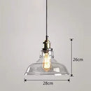 Retro Industrial Gray Glass Pendant Light
