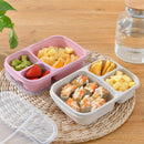 GobekUsa Kids' Wheat Straw Bento Box Set with Lunch Bag