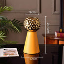 GobekUsa Gold Hammer Pattern Ceramic Vase: Creative Plant Pot for Table Decoration and Floral Arrangement
