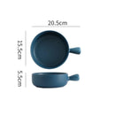 GobekUsa Ceramic Single Handle Salad Bowl, Microwave Safe for Breakfast, Dessert, Soup