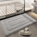 GobekUsa Geometric Flocked Bath Mat Thicken Super Absorbent Anti-slip Bathroom Rug.
