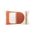 GobekUsa Gematric Tufted Burnt Orange Half Circle Cushion Cover for Living Room