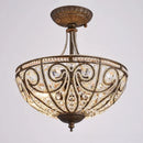 GobekUsa Luxe Crystal Semi Chandelier for Bedroom, Restaurant, Aisle - European Retro Style