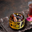 GobekUsa Eid Mubarak Metal Fruit Snack Tray: Castle Tea Tray with Lid