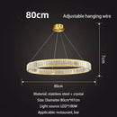 GobekUsa Gold Crystal Chandelier: Modern Luxury Round Square Pendant Light for Living Room