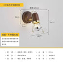 GobekUsa Japanese Walnut Wood Wall Lamp with Zipper Switch for Bedroom or Hallway