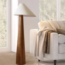 GobekUsa Japanese Wooden Tapered Floor Lamp for Bedroom Hotel Living Room Sofas