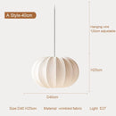 GobekUsa Japanese Wabi-Sabi Pleated Fabric Pendant Lights for Dining Room & Bedroom