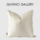 GobekUsa Herringbone Jacquard Cushion Cover, Modern Beige White Pillowcase for Living Room