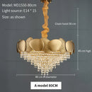 GobekUsa Elegant Crystal Chandelier for Villa Hotel Project Bedroom Restaurant Living Room