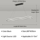 GobekUsa LED Pendant Light: Modern Aluminum Line Shapes Chandelier