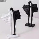 GobekUsa Abstract Lovers Resin Sculpture Modern Decor Ornaments - Couple Figures Statue