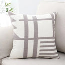 GobekUsa Embroidered Burlap Cushion Cover | Black White Gray Pillow Cover 45x45cm