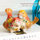 GobekUsa Love Birds Porcelain Couple Ornament Home Decor Craft Model