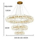 GobekUsa Crystal Flower Chandelier: Modern Nordic Luxury LED Ceiling Lamp for Living Room