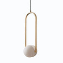 GobekUsa Golden Chandelier LED Pendant Lights Iron Glass Decorative Lighting