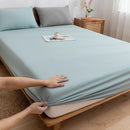 GobekUsa Cotton Fitted Sheet with Elastic Bands for Single Double King Queen Bed