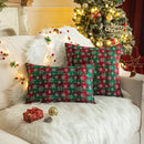 GobekUsa Christmas Plaid Cushion Cover, Classic Green Red Throw Pillow for Home Decor