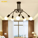 GobekUsa Gold Black Sputnik Chandelier Pendant Light for Living Room Bedroom Farmhouse