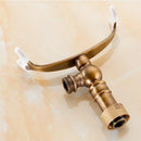GobekUsa Brass Antique Wall Mounted Hand Shower Holder Hook Pedestal Bracket