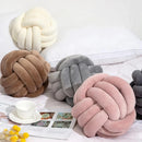 GobekUsa Handmade Knotted Ball Round Plush Pillow for Home Decoration